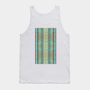 Fijian Tapa Cloth 82 by Hypersphere Tank Top